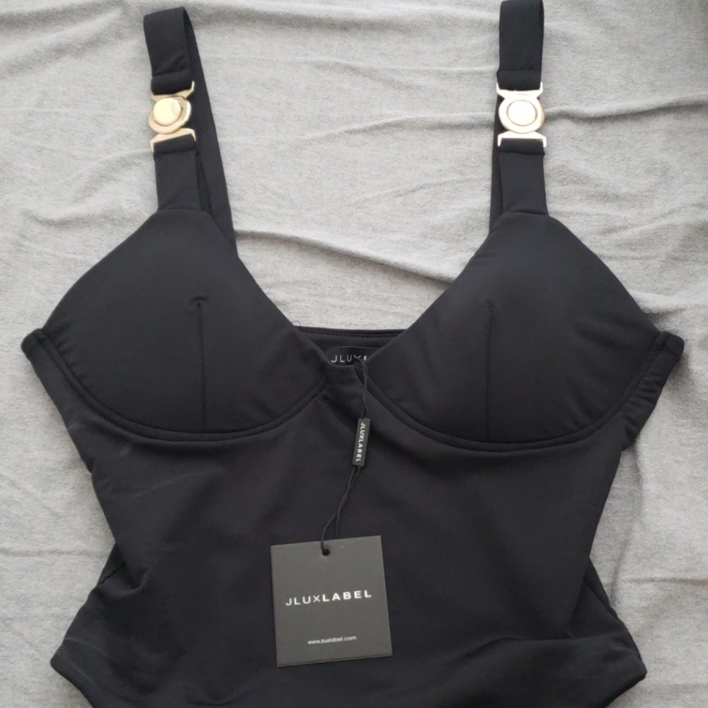 Brand New Black Corset Bodysuit